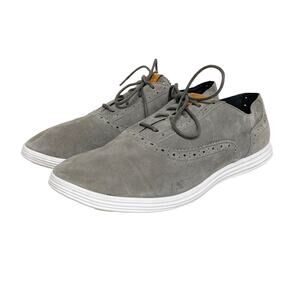 Cole Haan Womens Size 10 Grey Suede Grand OS Lace Up Sneaker